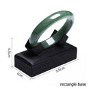 Negro PU cuero joyería anillo pendientes soporte conjunto joyería colgante collar cadena gargantillas pantalla busto brazalete Organzier