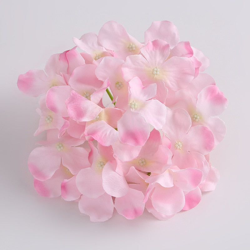 10pcs/lot Colorful Decorative Flower Head Artificial Silk Hydrangea DIY Home Party Wedding Arch Background Wall Decorative Flowe