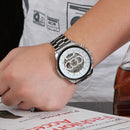 2016 WINNER Fashion Design Black mechanical Watch Steel Automatic watch men black stainless steel band business Relogio Male