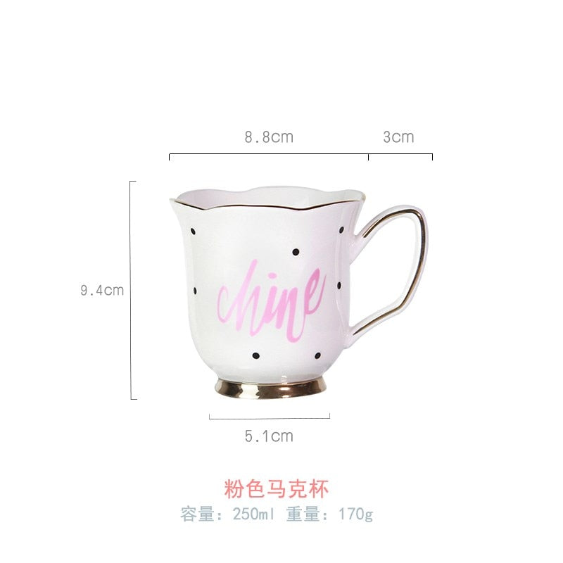 Japanese Style Cute Coffee Cup Saucer Set Tea pot Milk Jug Sugar Pot Tea Tray Set Reusable Latte Cappuccino Cups 180ml