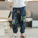 Baggy Cotton Linen Harem Pants Men Hip-hop Women Plus Size Wide Leg Trousers Casual Vintage Long Pants Pantalones Hombre 2022