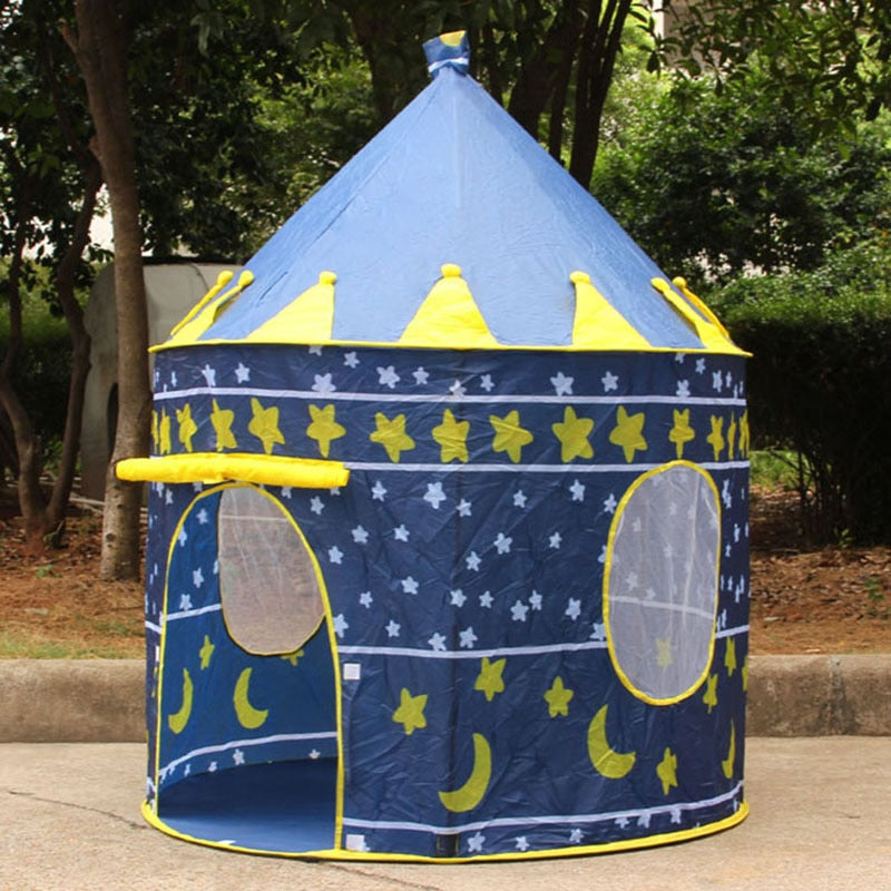 7 Stile Prinzessin Prince Spielzelt Tragbares faltbares Zelt Kinder Jungen Schloss Spielhaus Kinder Spielzeugzelt im Freien