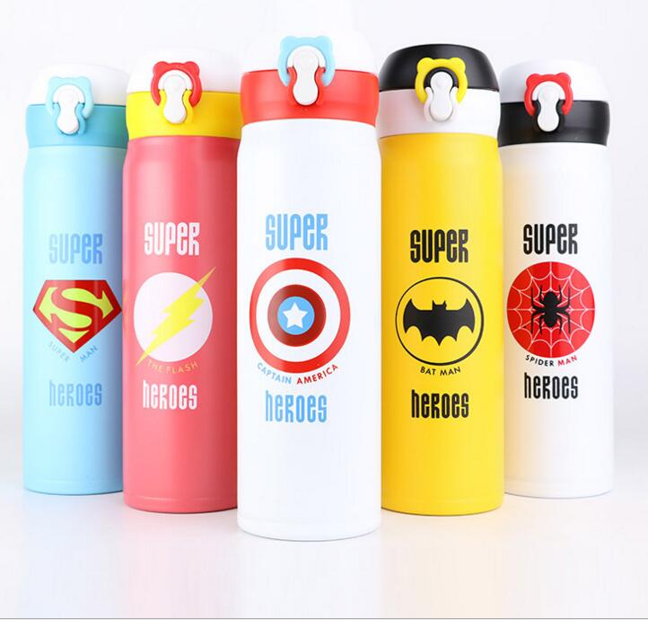 350/500ML Cute Cartoon garrafa termica thermo mug Thermos Stainless Steel Vacuum Flask for Kids Girls Men Water Bottle