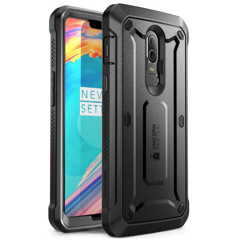 SUPCASE für OnePlus 6 Hülle UB Pro Robuste Ganzkörper-Holster-Schutzhülle mit integrierter Displayschutzfolie für One Plus 6-Hülle