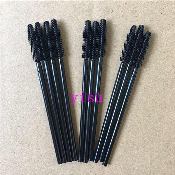 200 pcs/lot Silicone Eyelashes Brushes Mix Colors Disposable Mascara Wands Lashes Makeup Brushes For Eyelash Extension