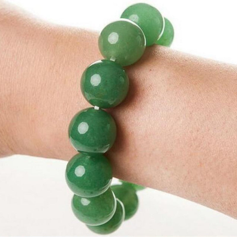 Dongling natural Jade Pulsera Jade Porn Pareja Pulsera Jade Pulsera Cristal Pulsera Jade verde Pulsera de cuentas para hombres y mujeres