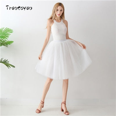 Gothic 7 Layers 65cm Mix Colors Tutu Tulle Skirt Women Streetwear High Waist Pleated Midi Skirts spudniczki jupe rokken faldas