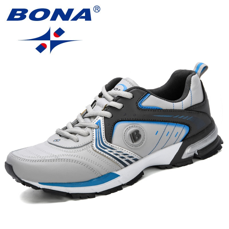 BONA, zapatillas para correr para hombre, zapatillas transpirables ligeras a la moda para exteriores, zapatillas deportivas con cordones para hombre, zapatillas para caminar y trotar, cómodas para hombre