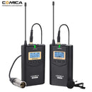 Comica CVM-WM100 UHF 48 Channels Wireless Lavalier Lapel Microphone System for Canon Nikon Sony DSLR Cameras/Smartphones