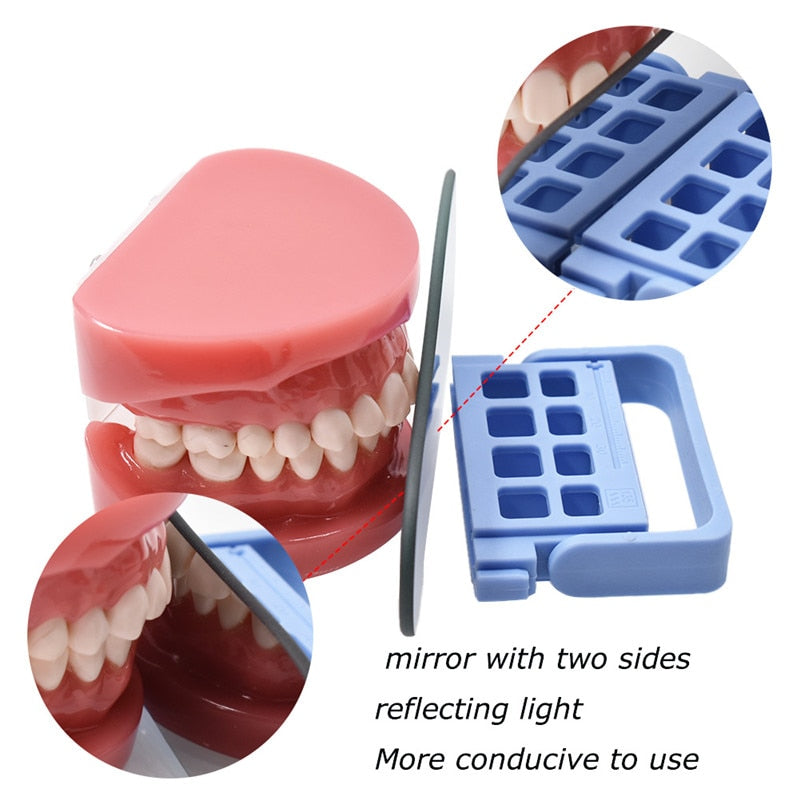 5 STÜCKE/SATZ Zahnärztliche Kieferorthopädische Zahnfotografie Doppelseitige Spiegel Dentalwerkzeuge Glasmaterial Zahnheilkunde