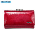 VICKAWEB Mini Women Purses Alligator Hasp Ladies Wallets Purse Woman Fashion Short Genuine Leather Wallet Women Small Wallet