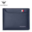 WilliamPOLO Brand Busines Men Wallet Genuine Leather Bifold Wallet Bank Credit Card Case ID Holders Male Coin Purse Pockets New
