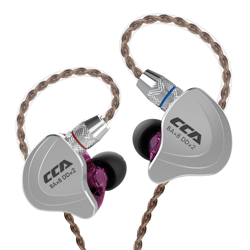 CCA C10 Kopfhörer 4BA+1DD Hybrid Technologie HiFi In Ear Musik DJ Gamer Sport Kopfhörer Active Noice Cancelling Monitor Headset