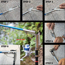 GHOTDA New Foldable Automatic Double Spring Angle Fishing Pole Tackle Bracket Anti-Rust Steel Fishing Bracket Rod Holder Fish Ta