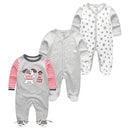 2020 Newborn Cotton 3PCS Baby Boy Clothes Romper Autumn 0-12M Baby Girl Clothes Full Sleeve Girls Baby Clothing Roupas de bebe