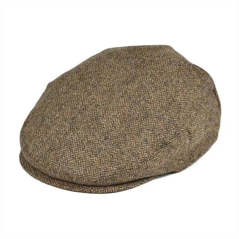 BOTVELA Schiebermütze aus 100 % Wolle für Herren und Damen Scally Caps mit Fischgrätenmuster Ballonmütze Khaki Ivy Hat Cabbies Driver Beret Boina 002