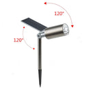 Luz solar de jardín a prueba de agua IP65 Foco solar para exteriores Lámpara de paisaje Sunpower inalámbrica para camino de entrada de jardín