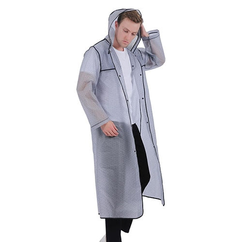 Adult Men Women Long Thick Rainwear Universal Rain Coat Waterproof Poncho Hiking Tour Raincoat Hooded Free Shipping