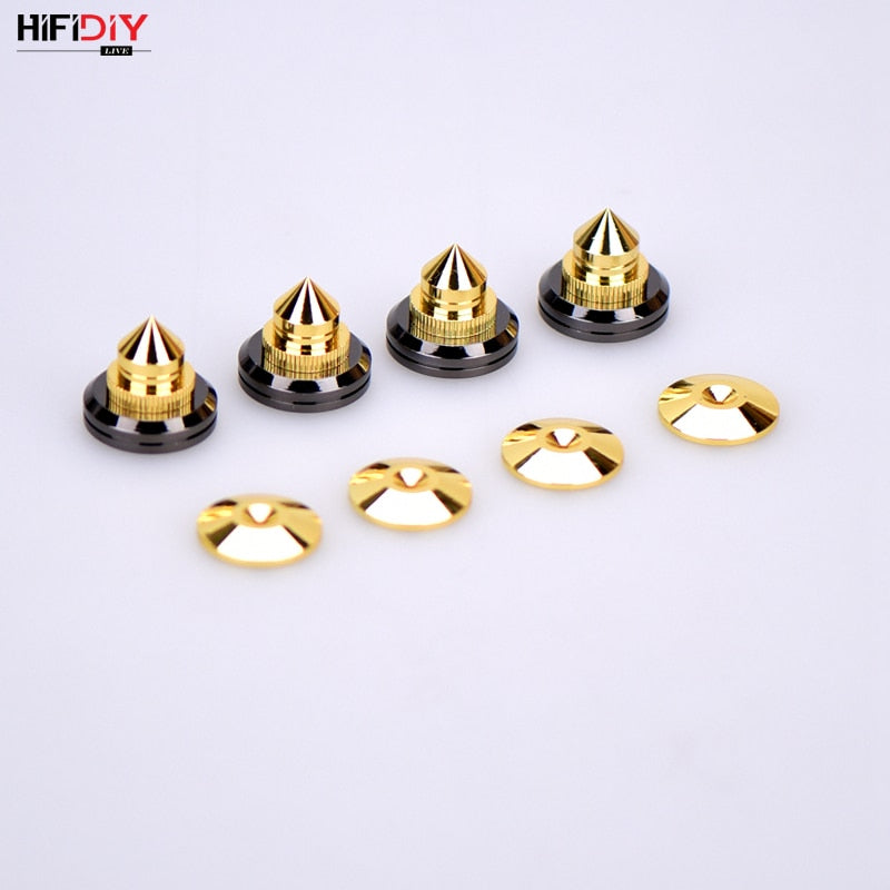 HIFIDIY LIVE 4 Sets or 4 PCS speakers Stand Feet Foot Pad Pure copper silver loudspeaker box Spikes Cone Floor Foot Nail M28*26