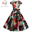 Pumpkin Print Halloween Women 2022 Summer O Neck Short Sleeve Party Robe Femme Elegant Vintage Dresses