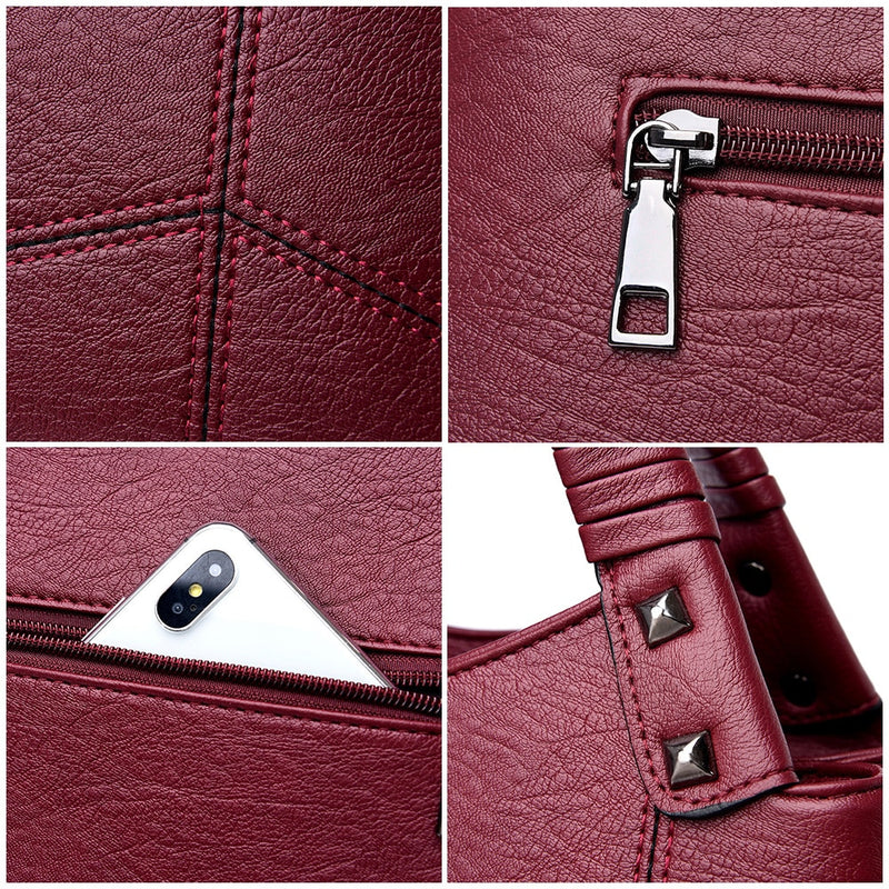 2022 Luxus-Handtaschen-Frauen-Beutel-Designer-Marke Sac A Main Female Leather Top-Griff Umhängetasche Bolsas Vintage-Handtasche Damen