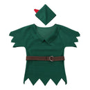 Kids Boys Dress Up Costumes T-shirt with Hat Belt Halloween Chirstmas Cosplay Party Boy for Fancy Carnival Role Play Clothing