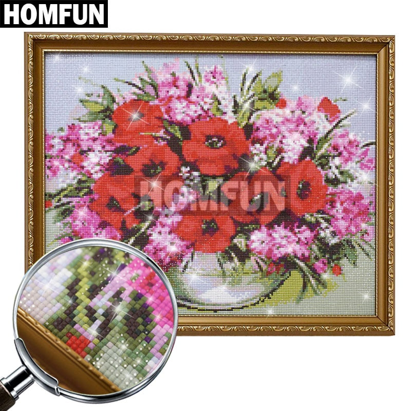 HOMFUN cuadrado completo/taladro redondo 5D DIY diamante pintura "nota paisaje" 3D bordado punto de cruz 5D decoración del hogar regalo A17474