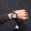 MEGIR Military Sport Watch Men Top Brand Luxury Leather Army Quartz Watches Clock Men Creative Chronograph Relogio Masculino