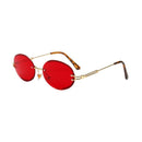 Luxury Rimless Steampunk Men Sunglasses  Fashion Oval Designer Women Sun Glasses Punk New Designer Shades