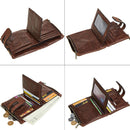 Cartera COWATHER 2021 para hombre, Cartera de cuero genuino de vaca, nueva llegada, monedero de piel de vaca para hombre, monedero corto de gran capacidad para hombre, envío gratis