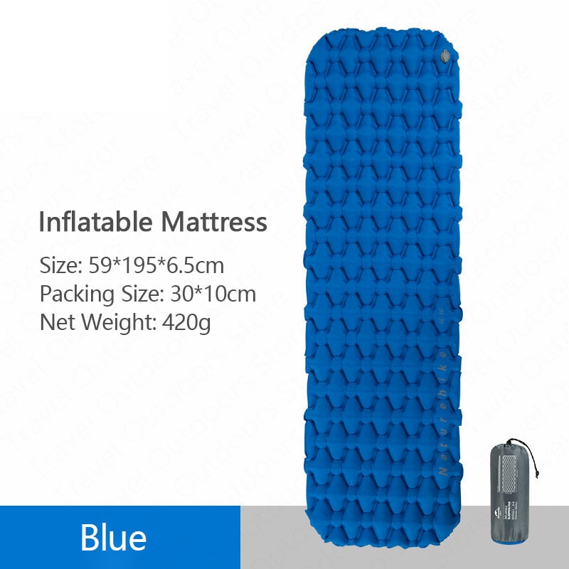 Naturehike Portable Outdoor Camping Hiking Single double Thicken Moisture-proof Inflatable Sleeping Mattress Mat Pad bed bag