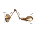 Industrial Adjustable Swing Arm Wall Lamp Reading Bedside Vintage Wandlamp Retro Extendable Led Wall Lights Fexible White Gold