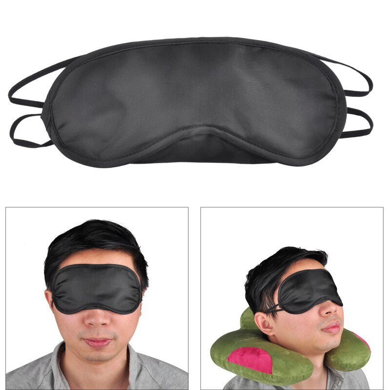 100 Pcs/Lot Gift Travel Sleeping Eye Mask Black Shade Blindfold Eye Patch Night Economic Free Shipping Dropshipping