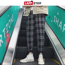 LAPPSTER Streetwear Yellow Plaid Pants Men Joggers 2021 Man Casual Straight Harem Pants Men Korean Hip Hop Track Pants Plus Size
