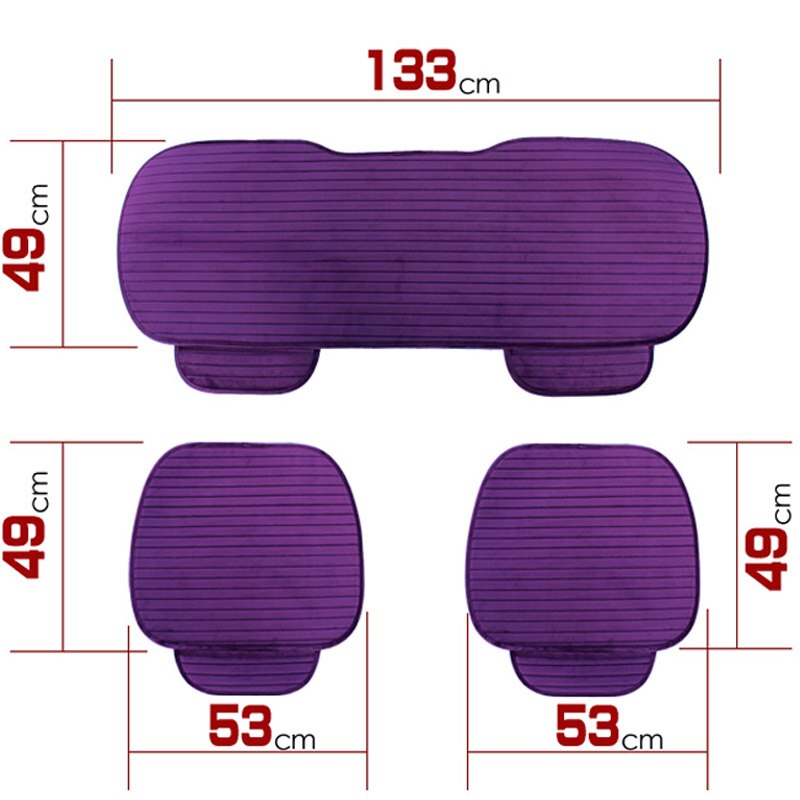 Car Seat Cover Front Rear Flocking Cloth Cushion Non Slide Auto Accessories Universa Seat Protector Mat Pad Keep Warm in Winter