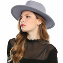 WELROG, sombreros Fedora negros y rojos para mujer, sombreros de fieltro de lana de imitación, sombrero de fieltro de Panamá, sombreros de invierno para hombre, sombreros de Jazz, sombrero Trilby para mujer