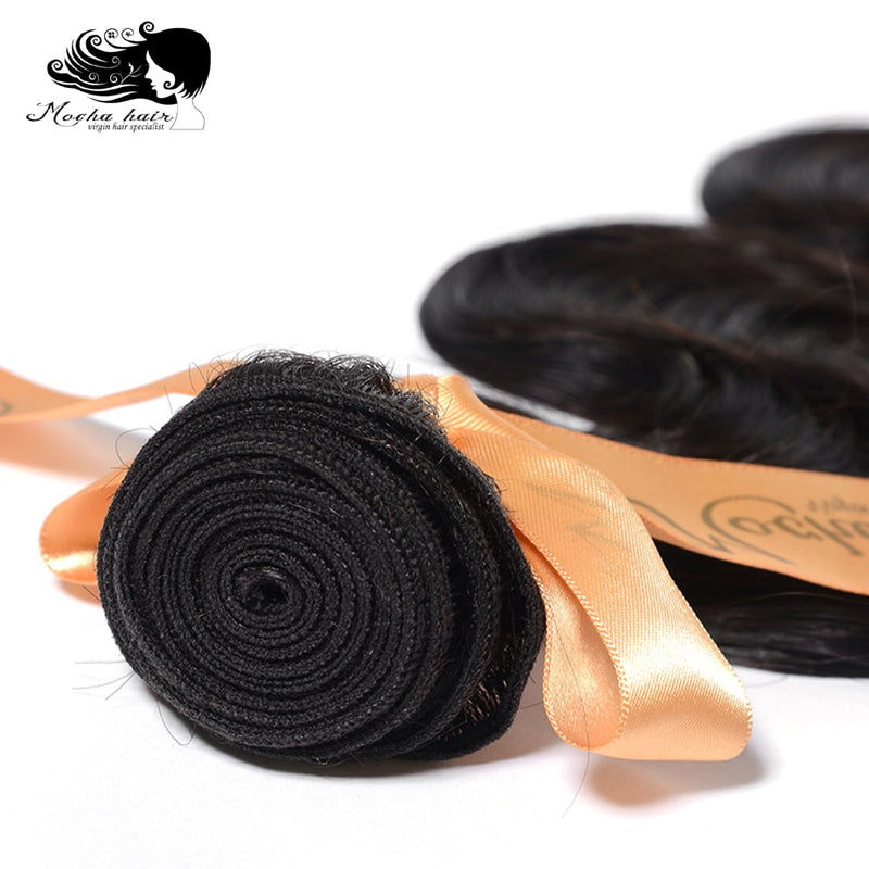 MOCHA Hair10A Brasilianische Reine Haarkörperwelle 3 Bundles10 "-24" 100% unverarbeitete Echthaarverlängerung Natürliche Farbe Kostenloser Versand