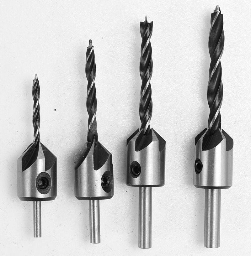 4/7pcs Flute Countersink Drill Bit Set Screw Woodworking Drill Press Set Reamer Screw Wood Tool 3-6mm