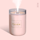 Candle Air Humidifier Portable Ultrasonic Silent Large Capacity USB Aroma Essential Oil Diffuser Home Car Office Purify Anion