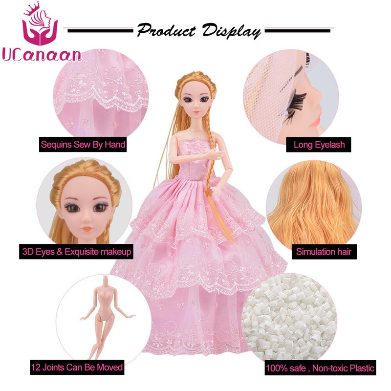 Doll With 83 Accessories DIY Dressup Toys For Girls Fashionista Ultimate Fashion Princess Dolls Set