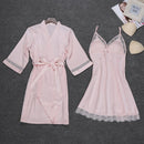 Sexy Womens Night Robe Strap Top Pajamas Suit Summer Two Piec Sleepwear Sets Casual Home Wear Nightwear Sleep Kimono Bath Gown