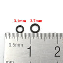 50 PCS Round Rig Rings Matt Black 3.1mm 3.7mm Non Reflective Carp Fishing Terminal Tackle Karpfenangeln Rig Making Material