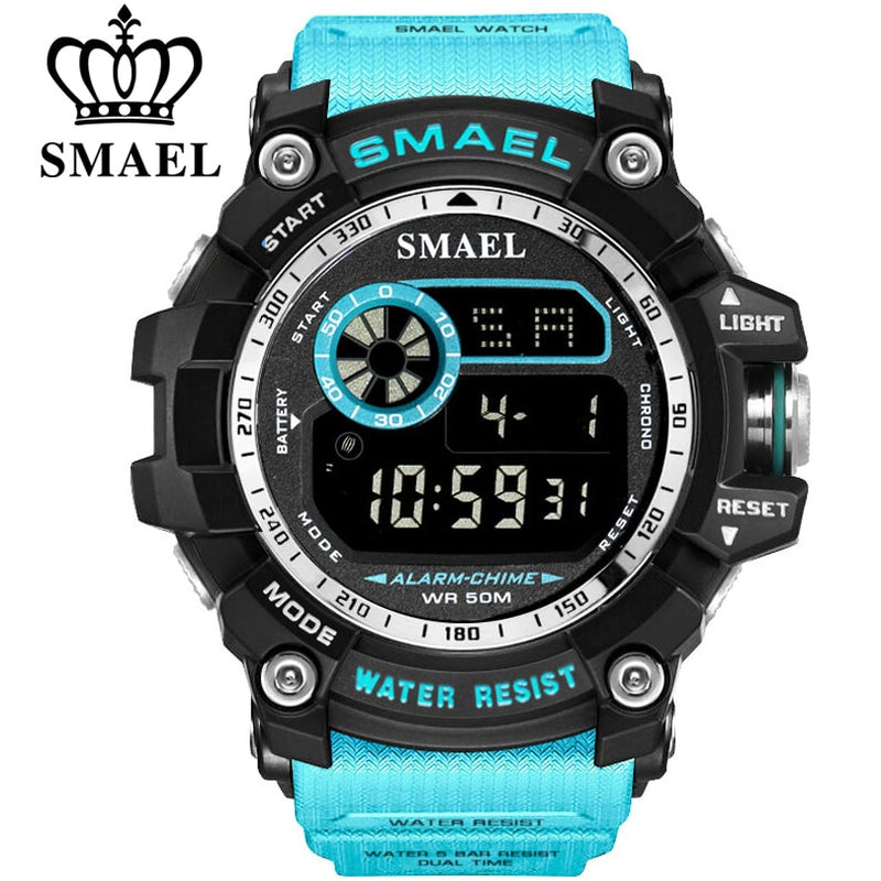 SMAEL Military Digital Watches Men Alarm Waterproof Watch LED Back Light Sport Wristwatch Chronograph Countdown Clock Male 8010