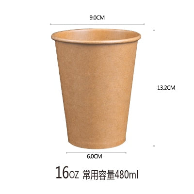 100pcs/pack Paper Coffee Cup Disposable Paper Cup Eco Friendly Tea Cup Drinking Accessories