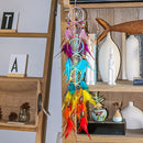H &amp; D Chakra Dream Catcher Chandelier Prism Suncatcher Rainbow Maker Feather Home Wall Hanging Fengshui Dreamcatcher Decoración Colgante
