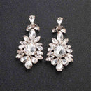 Pendientes largos de novia de aleación de cristal austriaco a la moda de Miallo para mujer, pendientes grandes de boda para damas de honor de novia