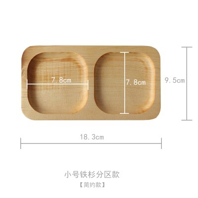 Plato de postres de madera de estilo japonés, tablas de cortar de frutas creativas naturales ecológicas, bandejas para servir comida sin pintura, platos de Sushi, vajilla