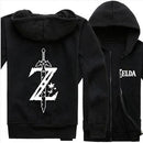 Link Hoodie Anime Breath of the Wild Cosplay Costumes Winter Coat Jacket Men's Warm Sweatshirts