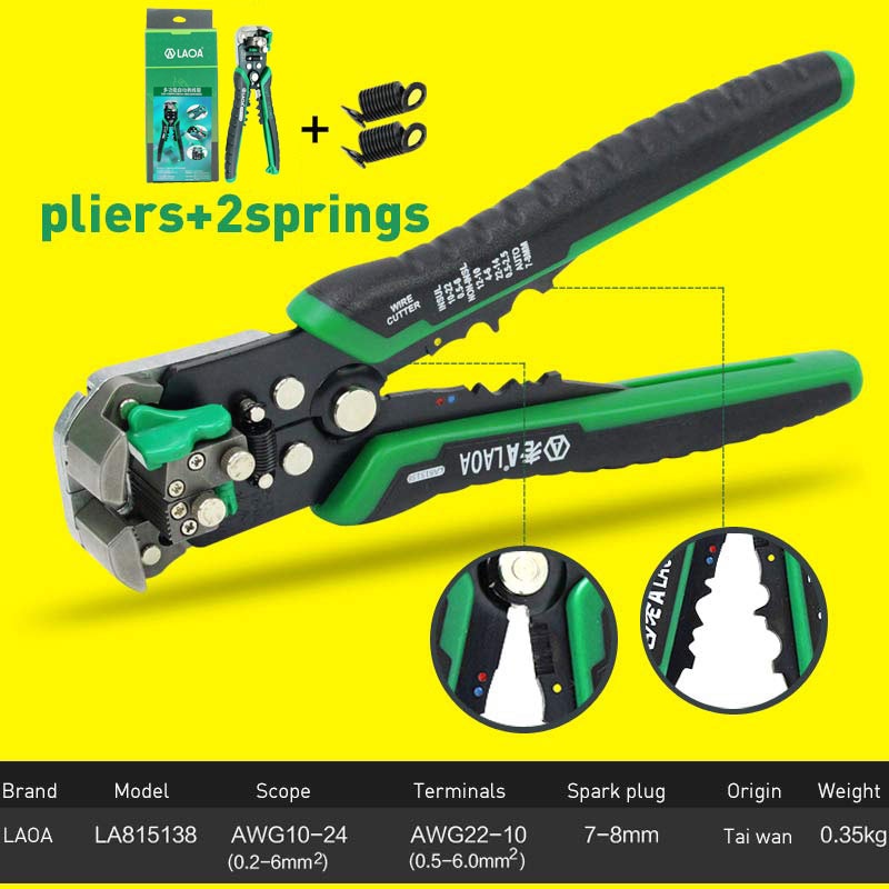 LAOA Automatic Wire Stripper Crimping Pliers Terminal Cutter Tool Cable Stripping Terminal Pliers for Electrician