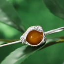 Lotus Fun Real 925 Sterling Silver Earrings Natural Stone Fine Jewelry Design Physalis Fruits Dangle Earrings for Women Brincos